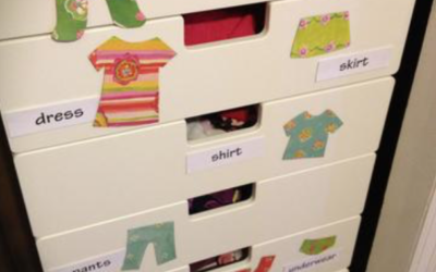 Paper Doll Play and Drawer Organization Idea for Children’s Room