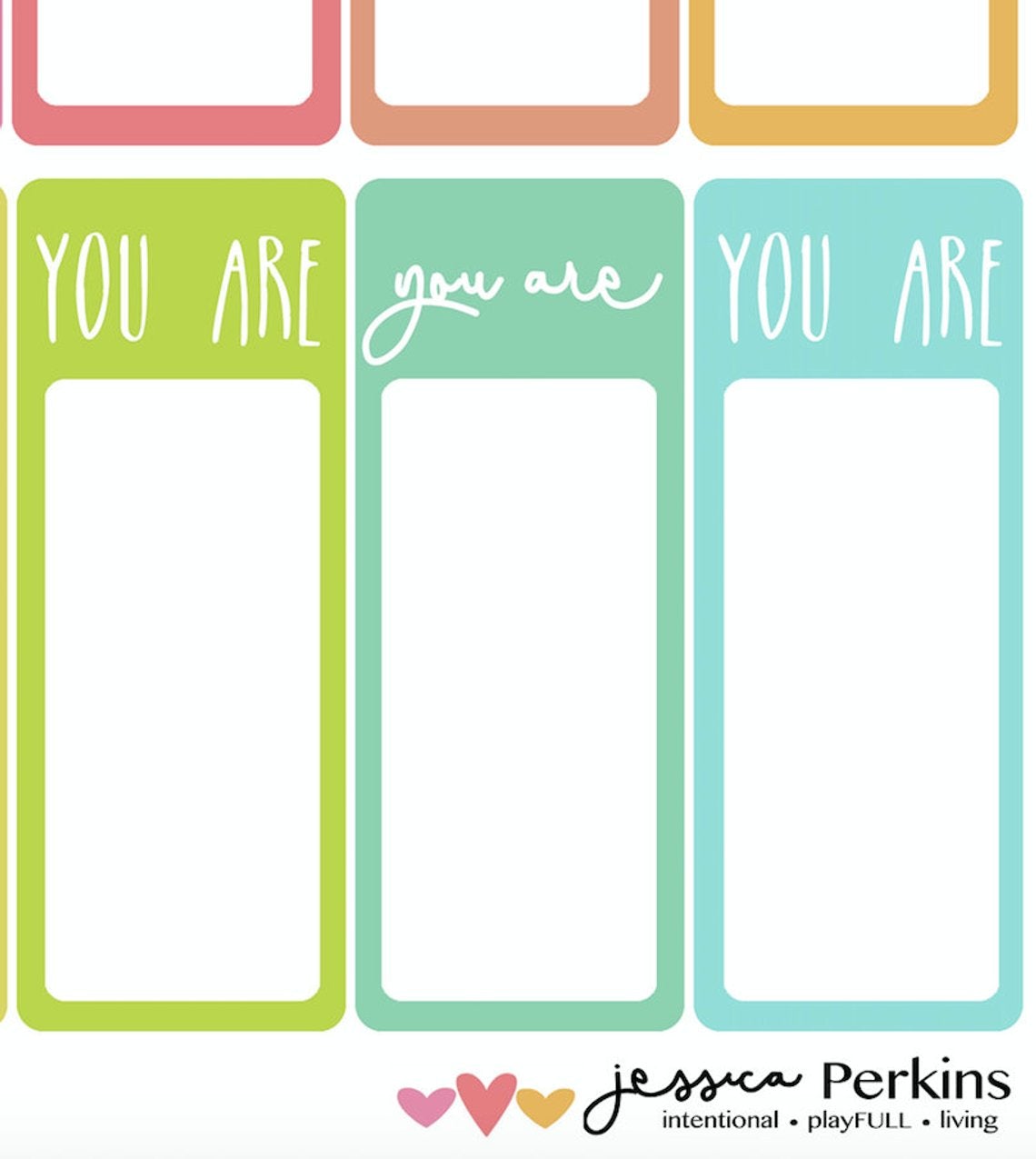 YOU ARE - Blank - Affirmation Notes - Printable - .pdf | Jessica Perkins